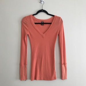 RARE Free People Zipper Cuff Thermal Creamsicle